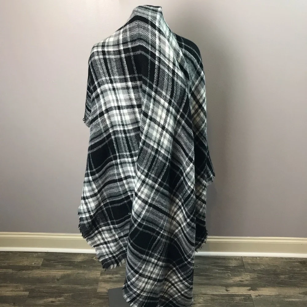 !! Plaid blanket scarf